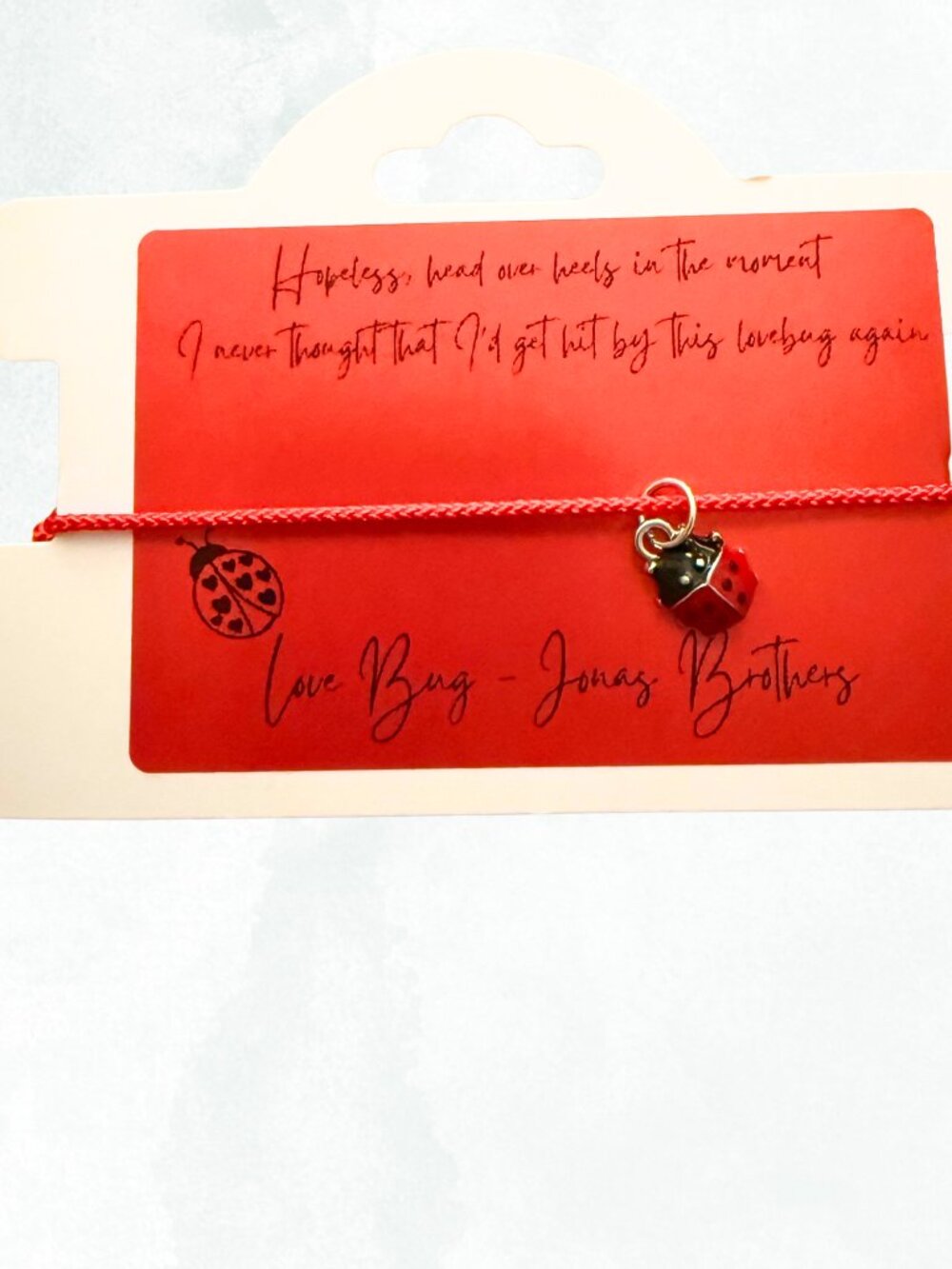 Jonas Brothers - Love Bug Song Lyrics Adjustable Bracelet